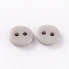 2-Hole Flat Round Resin Sewing Buttons for Costume Design BUTT-E119-14L-05-2
