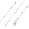 1.5mm Rack Plating Brass Ball Chain Necklaces for Women Men MAK-L044-62P-4