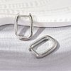 Brass Huggie Hoop Earrings LS-EJEW-L234-61-P-2