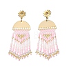 3 Pairs 3 Colors Brass Chandelier Earrings for Women EJEW-MZ00757-5