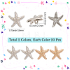 40Pcs 2 Colors Alloy Shank Buttons BUTT-CY0001-11-2