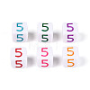 Opaque Acrylic European Large Hole Beads SACR-N020-01A-06-2