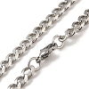 201 Stainless Steel Curb Chain Necklaces for Men NJEW-M218-04C-P-2