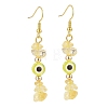 7Pcs 7 Style Natural Mixed Gemstone Chips & Resin Evil Eye Beaded Dangle Earrings EJEW-JE05117-4