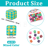 40Pcs Printed Opaque Acrylic Beads MACR-PA0001-86-2