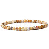 4mm Round Natural Crazy Agate Beads Bracelet for Men LS-KG3069-14-1