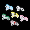 Painted Opaque Glass Enamel Beads GL-CBA4370-10-2