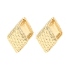 Rhombus Brass Hoop Earrings EJEW-H178-06G-4