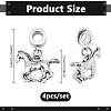 24Pcs Alloy European Dangle Charms PALLOY-PH01870-2