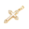 Brass Micro Pave Clear Cubic Zirconia Pendants KK-H273-37A-G-2