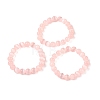 Round Natural Selenite Beaded Stretch Bracelets BJEW-L694-002A-02-1