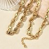 304 Stainless Steel Oval Link Chain Necklaces Bracelets Sets SJEW-D091-08G-4
