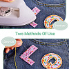 3 Bags Polyester Embroider Self-adhesion Thread Iron on/Sew On Patches PATC-TA0001-52-5