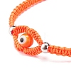 Lampwork Evil Eye Braided Bead Bracelet BJEW-JB07857-01-3