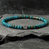 Dyed Natural Imperial Jasper & Synthetic Non-magnetic Hematite Beads Stretch Bracelets for Men EG0676-2-1