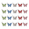30Pcs 5 Colors Zinc Alloy Butterfly Jewelry Charms FIND-TA0001-61-9