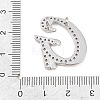 Brass Micro Pave Clear Cubic Zirconia Pendants CU-CBA8481-01P-G-3