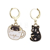 Alloy Enamel Hoop Earrings EJEW-JE05797-1