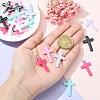 30Pcs 6 Colors Religion Opaque Resin Pendants RESI-CJ0003-46-5