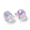 UV Plating Rainbow Iridescent Acrylic Beads X1-OACR-H015-11F-3