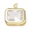 Brass Pave Clear Cubic Zirconia Pendants KK-CBA56EF-36A-G-1
