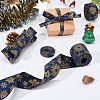 6M 3 Styles Christmas Double Face Printed Polyester Ribbons OCOR-FH0001-26B-5