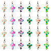 60Pcs 6 Colors Synthetic Turquoise Pendants PALLOY-TAC0289-3