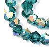 AB Color Plated Transparent Glass Beads Strands GLAA-G127-01-01G-4