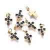 316 Surgical Stainless Steel Tiny Cross Charms X-STAS-F256-023B-G-1