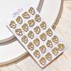 Valentine's Day Heart Brass Micro Pave Clear Cubic Zirconia Stud Earrings EJEW-D305-22G-02-2