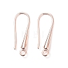 Eco-Friendly Brass Earring Hooks Findings KK-M157-03RG-NR-2