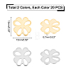 40Pcs 2 Colors 304 Stainless Steel Cabochons STAS-DC0001-21-5
