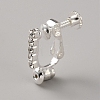 Brass & Crystal Rhinestone Clip-on Earring Findings KK-WH20002-23-1