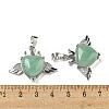 Natural Green Aventurine with Clear Cubic Zirconia Pendants G-G133-02P-25-3