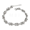 Hammered 304 Stainless Steel Link Chain Bracelets for Women BJEW-D466-07P-2