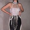 Alloy Full Crystal Rhinestone Tassel Body Chains WG01C3C-02-4