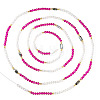 Glass Beaded Adjustable Waist Chains for Women AJEW-TA0005-78C-3