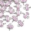 SHEGRACE Brass Pave Cubic Zirconia Rectangle Connector Charms XGRQ2O378-438B-P-1