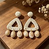 Raffia & Rattan Chandelier Earrings WG28300-01-4