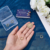 6Pcs Brass Spring Gate Rings KK-SC0007-74-3