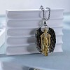 Vintage Alloy Goddess with Angel Wings Pendant Necklaces WG7F3ED-01-2