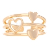 Heart Brass Open Cuff Rings for Women PW-WG5C5E9-07-1