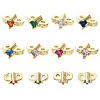 16Pcs 8 Colors Brass Micro Pave Cubic Zirconia Multi-Strand Links FIND-CJ0005-87-1
