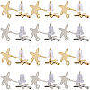 SUNNYCLUE 40Pcs 2 Colors Starfish Shape 201 Stainless Steel Stud Earring Findings STAS-SC0007-94-1