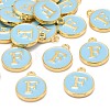 Golden Plated Alloy Enamel Charms X-ENAM-S118-04F-4