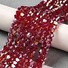 Transparent Electroplate Glass Beads Strands LS-EGLA-A039-T3mm-B27-4