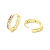 Colorful Cubic Zirconia Hoop Earrings EJEW-H086-09G-2