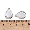 304 Stainless Steel Pendant Cabochon Settings STAS-L303-31P-3
