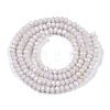 Electroplate Opaque Solid Color Glass Beads Strands EGLA-A044-P1mm-L19-2