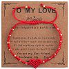 Braided Nylon Thread Heart Adjustable Bracelets ZR3363-2-2